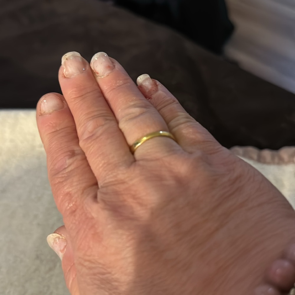 3/28–21 Sterling Silver Vermeil Sapphire Ring - Picture 3 of 6